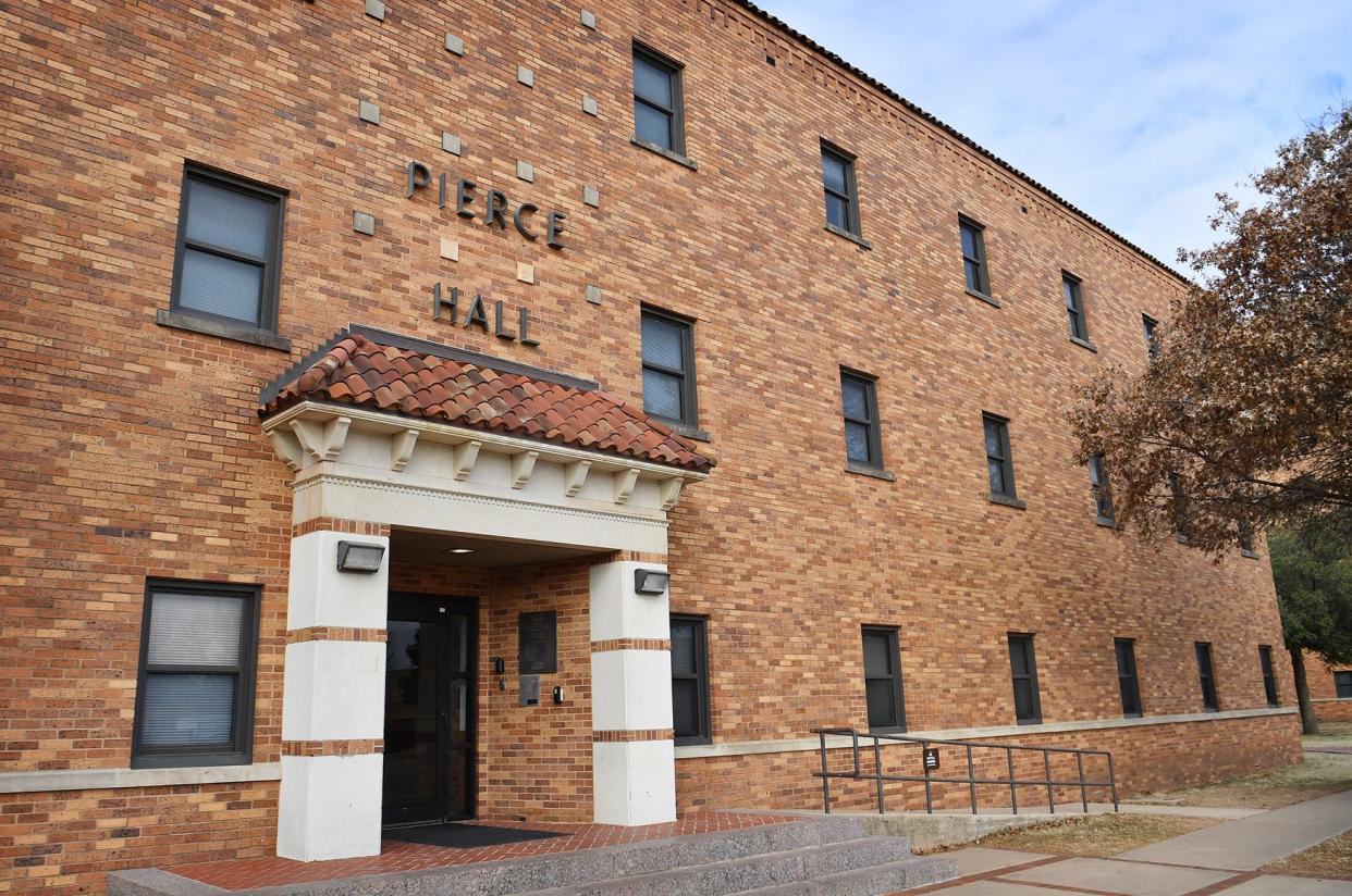 Pierce Hall dormitory on the campus of Midwestern State University.