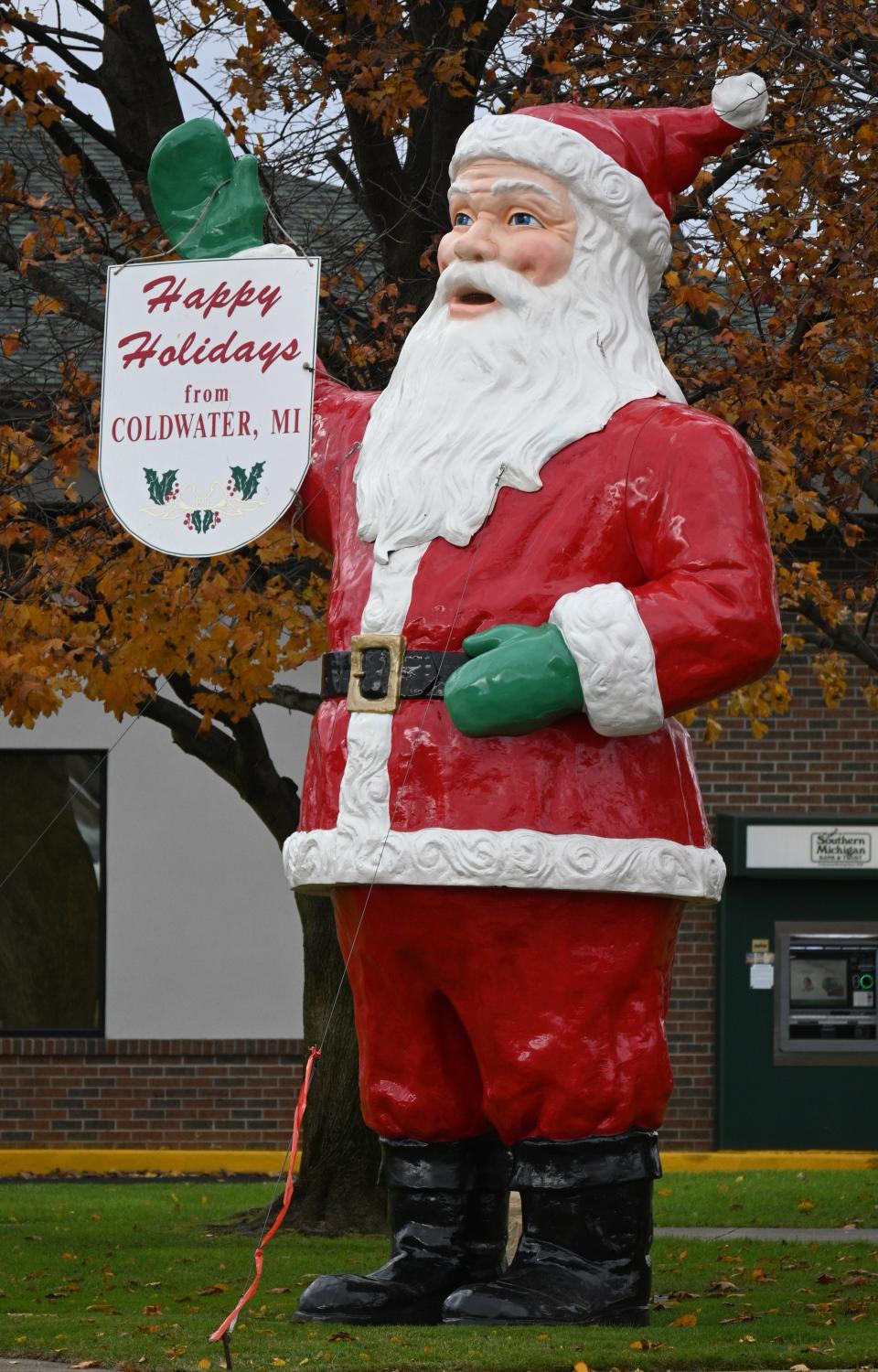 The giant Santa at Four Corners Park has been recognizable during the holiday season in Coldwater for decades.