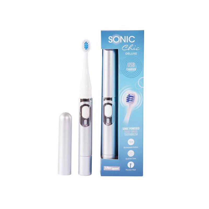 Sonic Chic Deluxe Silver Toothbrush