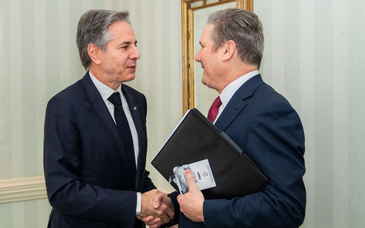 Sir Keir Starmer meeting US Secretary of State Anthony Blinken  at the Munich Security Conference