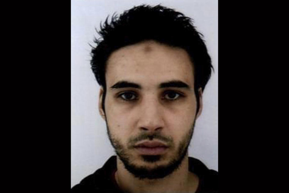 This undated file handout photo provided by the French police, shows Cherif Chekatt, the suspect in the shooting in Strasbourg, France. Image: AP