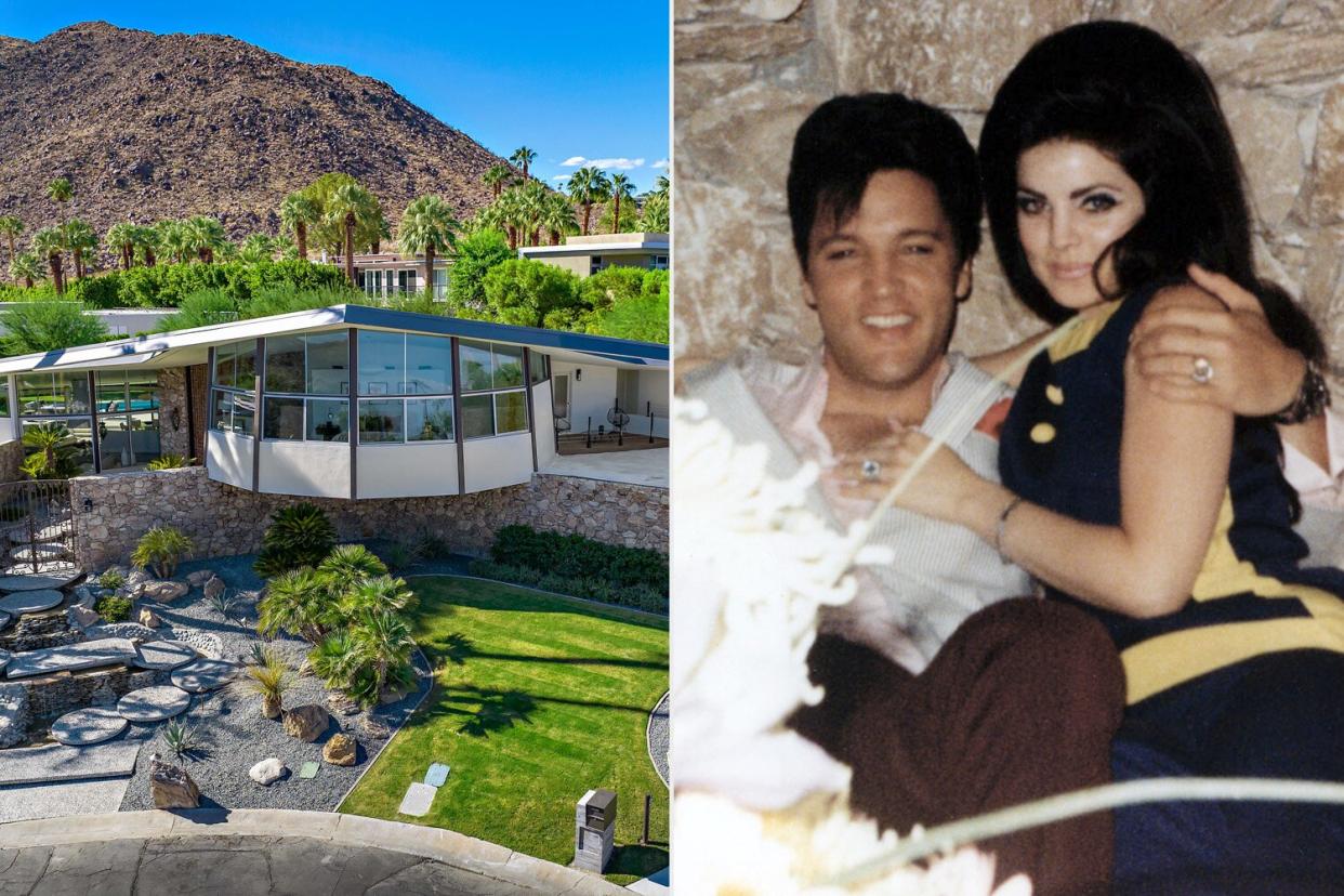 Priscilla and Elvis Presley's honeymoon house; ELVIS PRESLEY, PRISCILLA PRESLEY