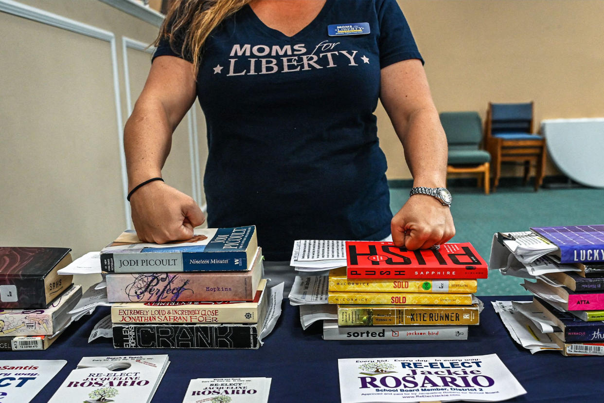 Moms For Liberty book tableGIORGIO VIERA/AFP via Getty Images