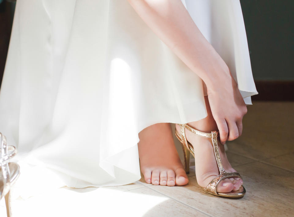 Brides are opting for alternative shoe options for their wedding day. Photo: Getty Images