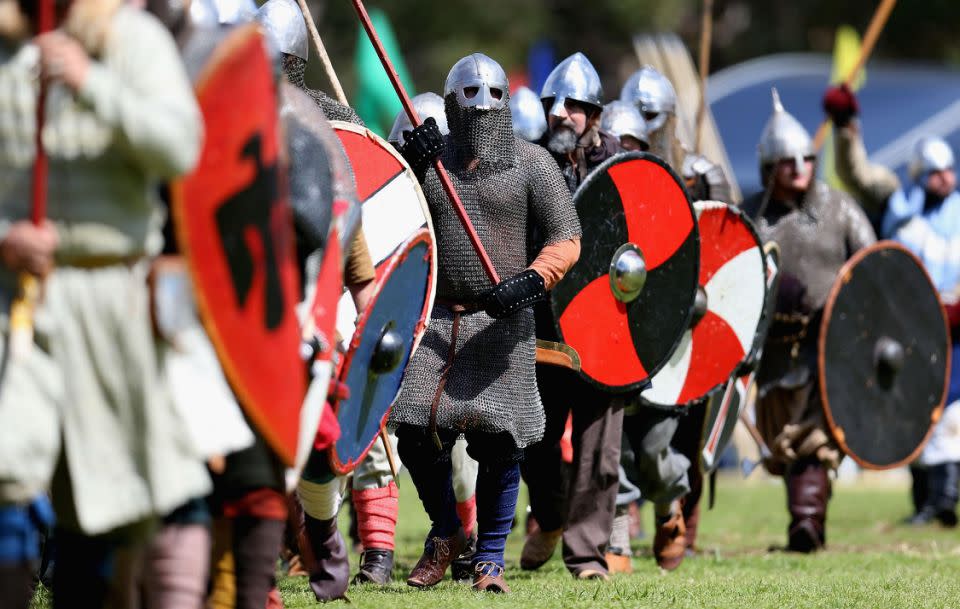 Kyle Sandilands and Imogen had a ye olde weekend attending St Ives Medieval Faire. Source: Getty