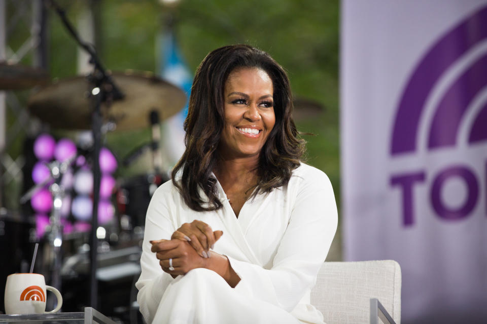Michelle Obama on the set of "Today." (Photo: NBC via Getty Images)