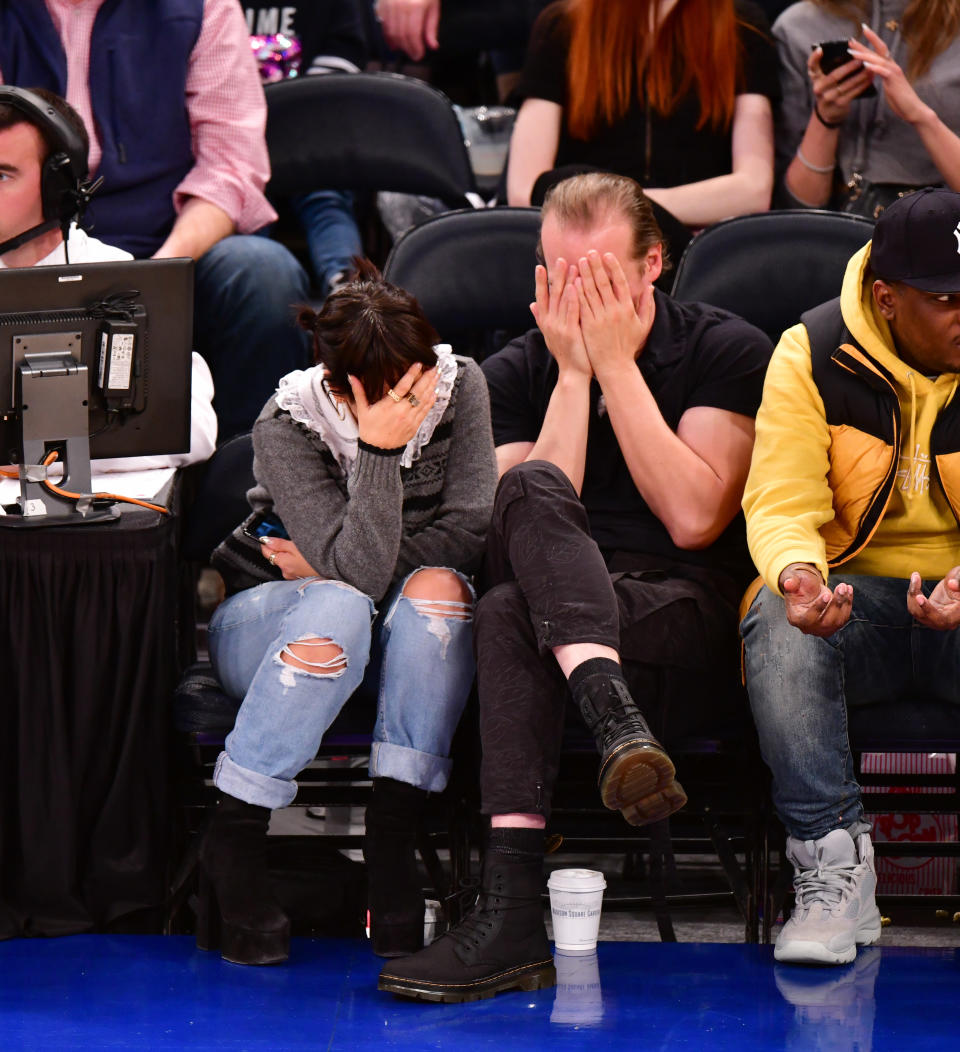 Celebrities Attend New York Knicks v New Orleans Pelicans Game