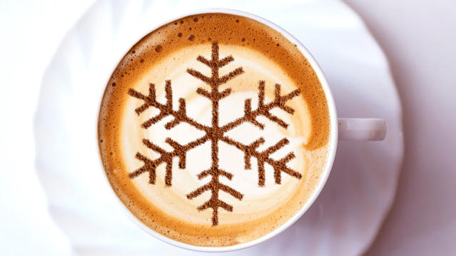 For Easy Winter Latte Art, A Spoon And Toothpick Are All You Need