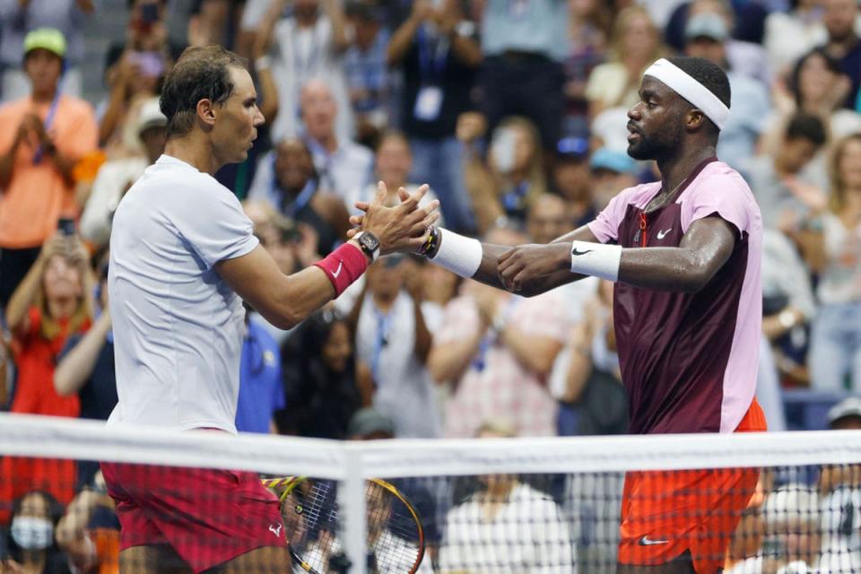 Nadal congratulates Tiafoe after his career-best win (Getty Images)