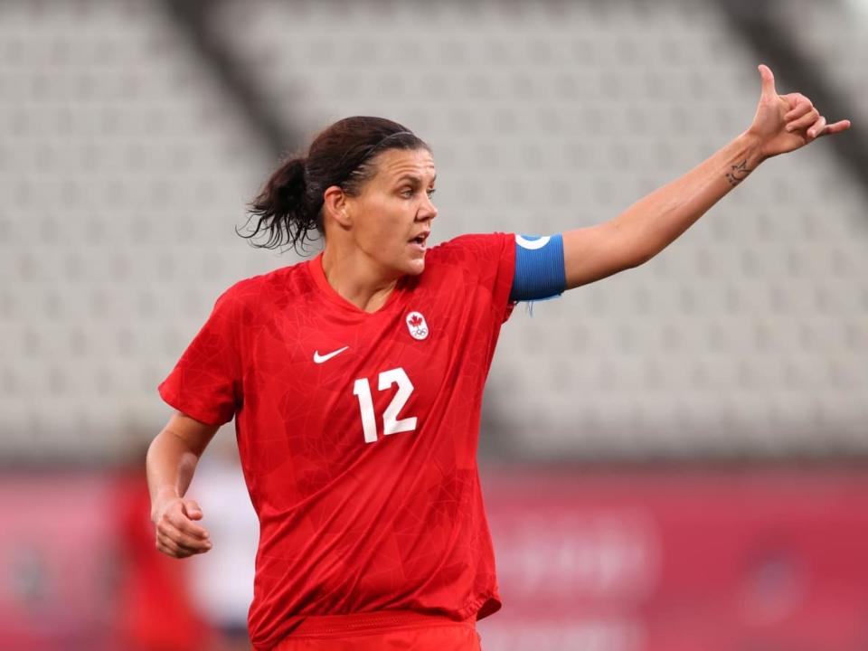 Canada&#39;s Christine Sinclair, seen during a match at the Tokyo Olympics, is among several influential current and former players in the national women&#39;s program advocating for the creation of a professional domestic league. (Naomi Baker/Getty Images - image credit)