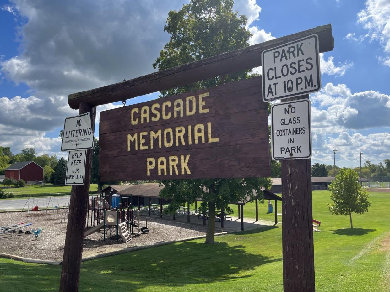 The village's 175th anniversary celebration will take place at Cascade Memorial Park, as seen, Thursday, September 14, in Cascade, Wis.