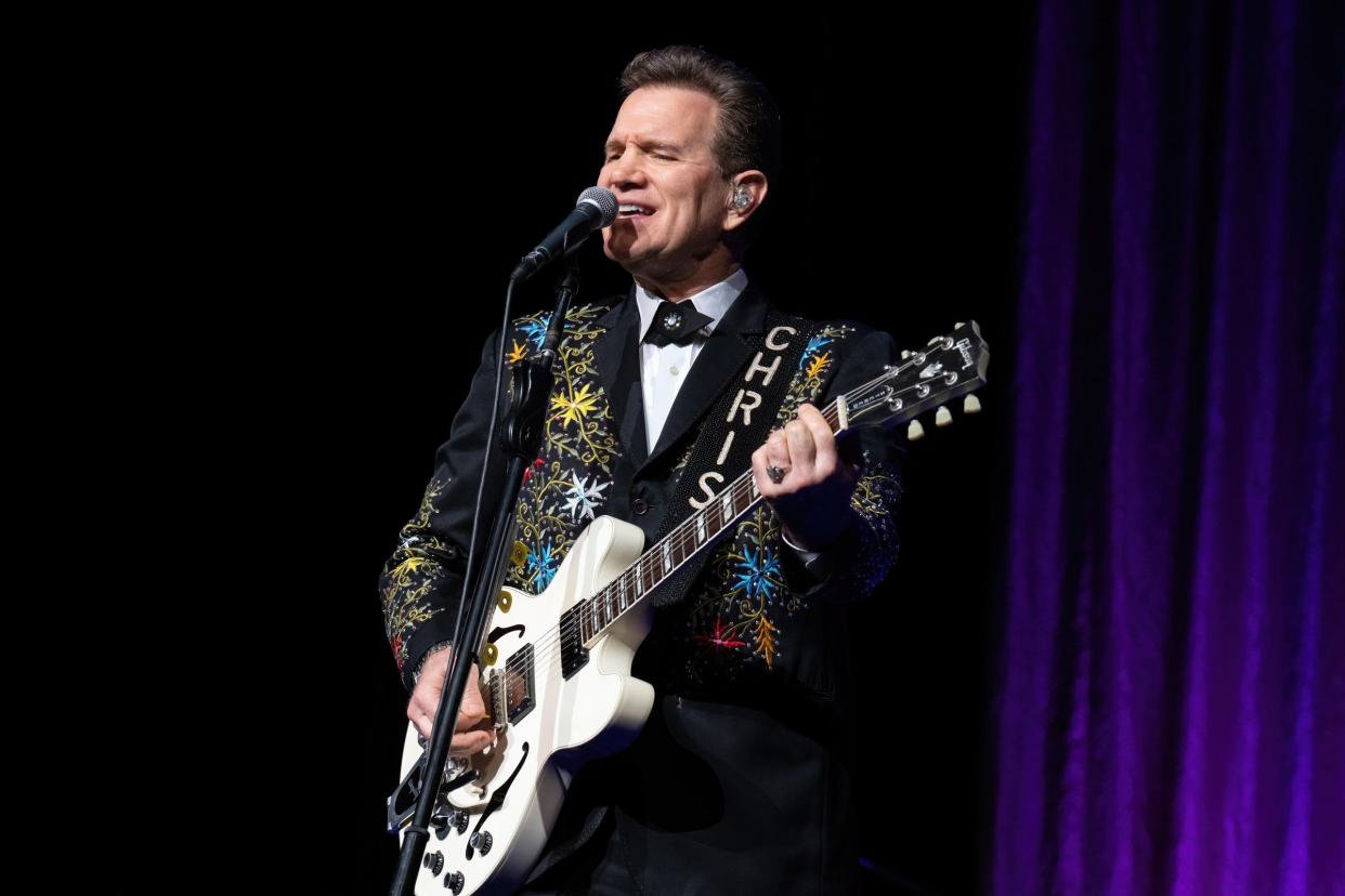 Chris Isaak performs Nov. 22, 2023, at The Lerner Theatre in Elkhart as part of his "It's Almost Christmas Tour."
