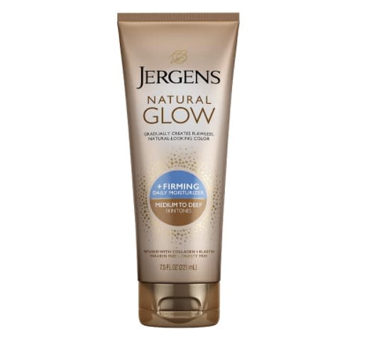 Jergens Natural Glow + reafirmante hidratante diario, Medium to Tan/Amazon México