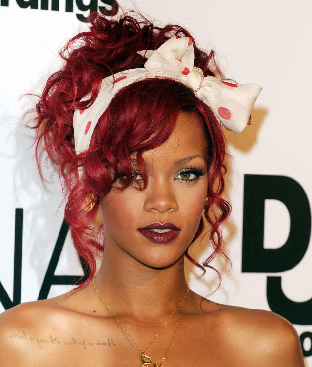 rihanna orange hair