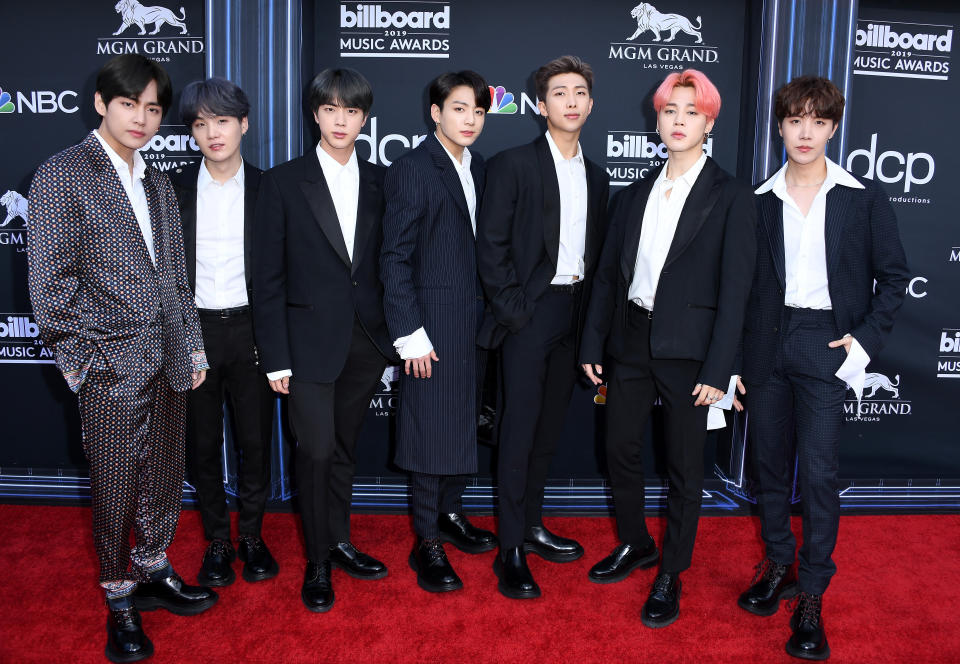 BTS is up for an award in the newly created Best K-Pop category.&nbsp; (Photo: Steve Granitz via Getty Images)