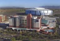 An overview of the University of Phoenix Stadium Stadium and the Renaissance Hotel is shown in this photo courtesy of City of Glendale. REUTERS/City of Glendale/Handout