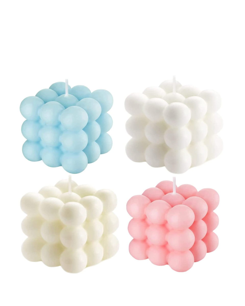 27) Aesthetic Bubble Cube Candles