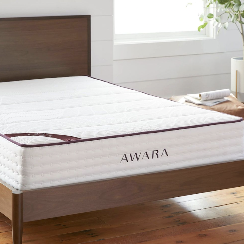 <p><a href="https://go.redirectingat.com?id=74968X1596630&url=https%3A%2F%2Fwww.awarasleep.com%2Fmattress&sref=https%3A%2F%2F" rel="nofollow noopener" target="_blank" data-ylk="slk:Shop Now;elm:context_link;itc:0;sec:content-canvas" class="link rapid-noclick-resp">Shop Now</a></p><p>Natural Hybrid Mattress</p><p>$1898.00</p><p>Awara </p>