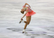 Figure Ice Skating - ISU Grand Prix of Figure Skating Internationaux de France - Pole Sud Ice Rink, Grenoble, France - November 17, 2017 Maria Sotskova of Russia performs during the Ladies Short Program REUTERS/Robert Pratta