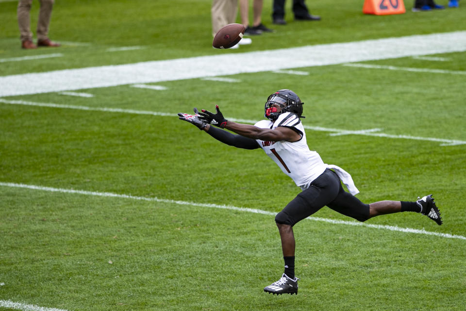 Louisville wide receiver Tutu Atwell has game-changing speed, even if he's not getting the ball a ton. (Photo by Mark Alberti/Icon Sportswire via Getty Images)