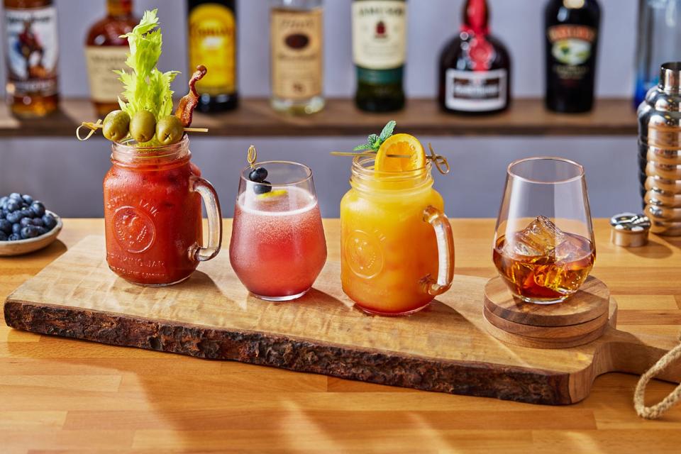 This promotional photo from Another Broken Egg Cafe shows drinks from the restaurant's bar menu. A franchise location is opening in Athens, Ga. on Mar. 19, 2023.