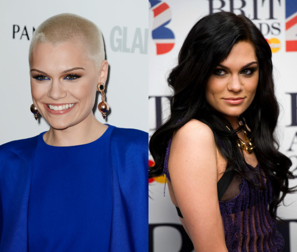 <p>Singer Jessie J shaved off her trademark black locks live on TV in 2013 for Comic Relief raising £500,000 for charity in the process. She loved the look so much she shaved her hair off again in 2015 and we think she rocks it.<i> [Photo: Getty]</i></p>