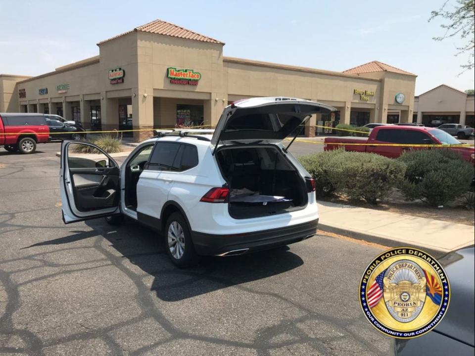 A Volkswagen Tiguan driven by a shooter in Phoenix on Thursday (Peoria Police Department )