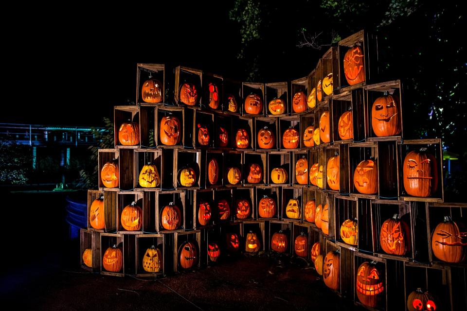 HalloWeekends at Cedar Point features displays of pumpkins.