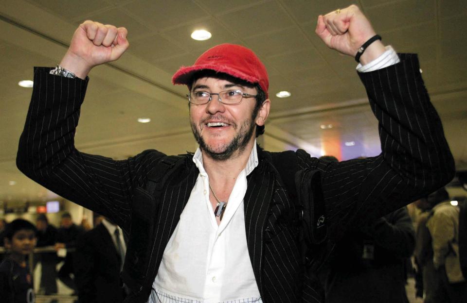 'I'm a Celebrity...Get Me out of Here!' winner Joe Pasquale arrives back at Heathrow Airport in London after their stint in the Australian jungle reality show.   (Photo by Mark Lees - PA Images/PA Images via Getty Images)