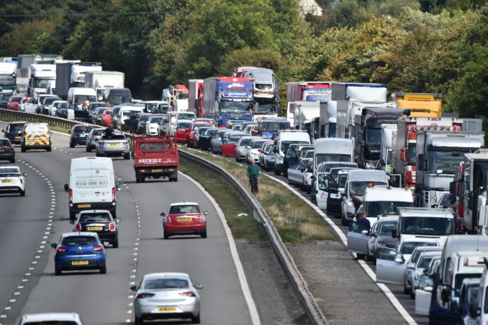 A file image of congestion on the M5: Ben Birchall/PA