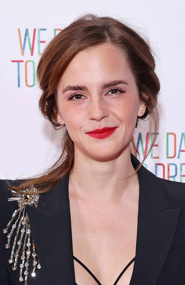 Emma Watson Paired Her Peekaboo Bra With a Blingy Blazer