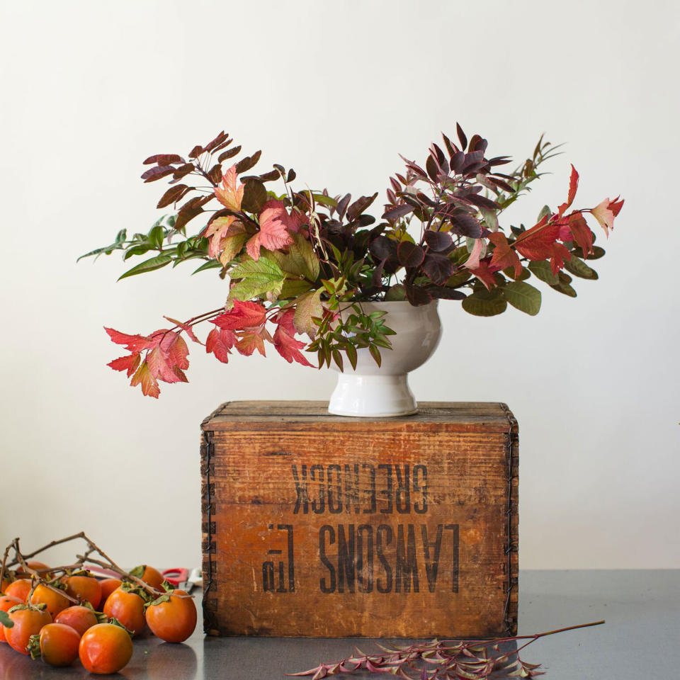 <p>Bring on the jewel tones for a rich fall centerpiece</p>