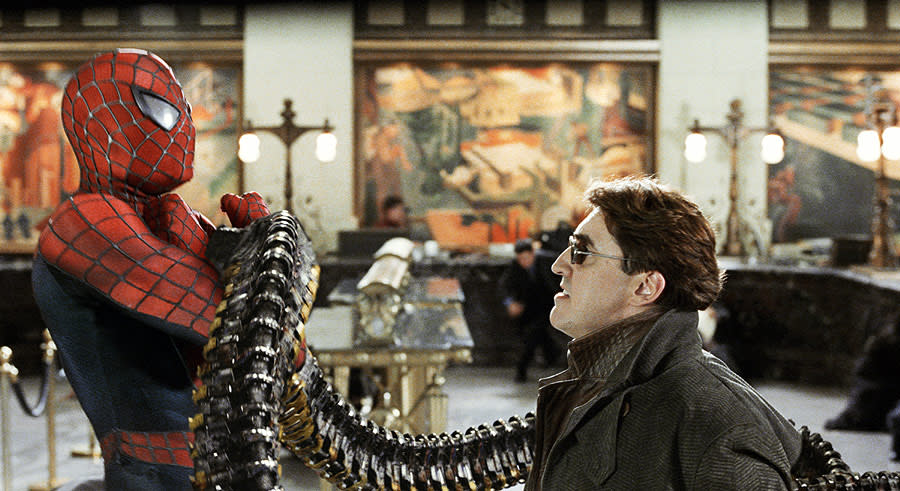 Spiderman versus Doctor Octopus in Spiderman 2. Photo: Sony Pictures