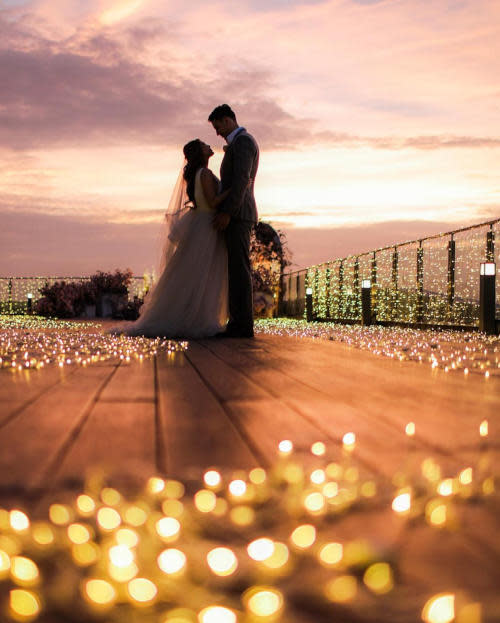 The couple's intimate ceremony 