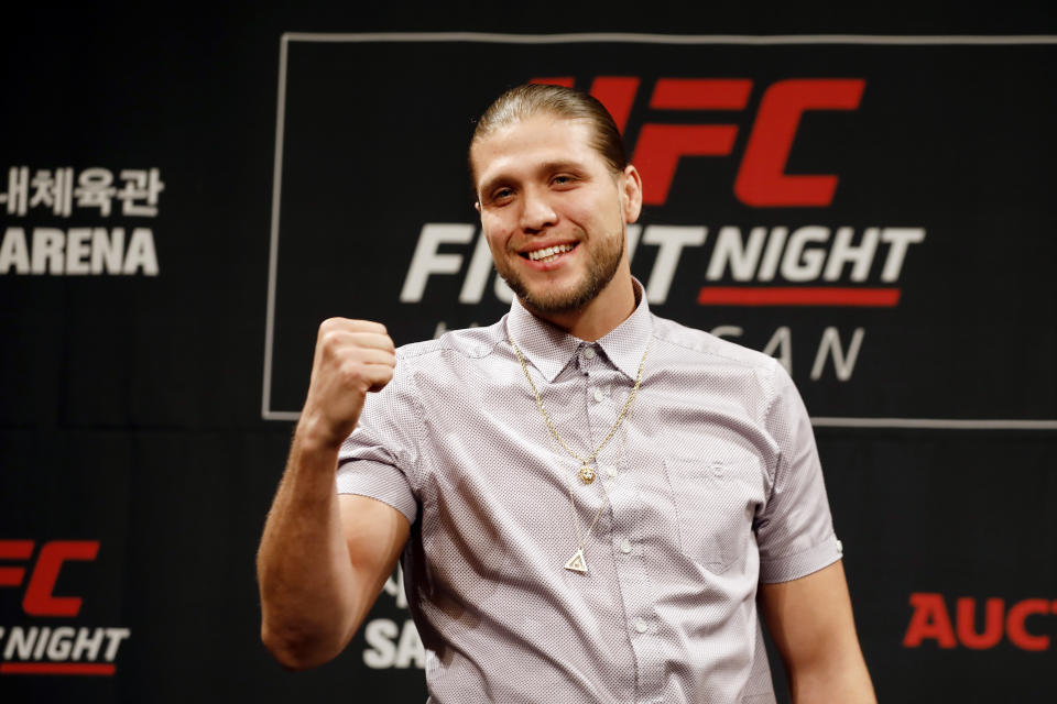 SEOUL, SOUTH KOREA - OCTOBER 17: Brian Ortega attends the press conference of the mixed martial arts event produced by the Ultimate Fighting Championship that is planned to take place in December in Busan, Korea at Grand Hilton Seoul Hotel on October 17, 2019 in Seoul, South Korea. (Photo by Woohae Cho/Zuffa LLC)