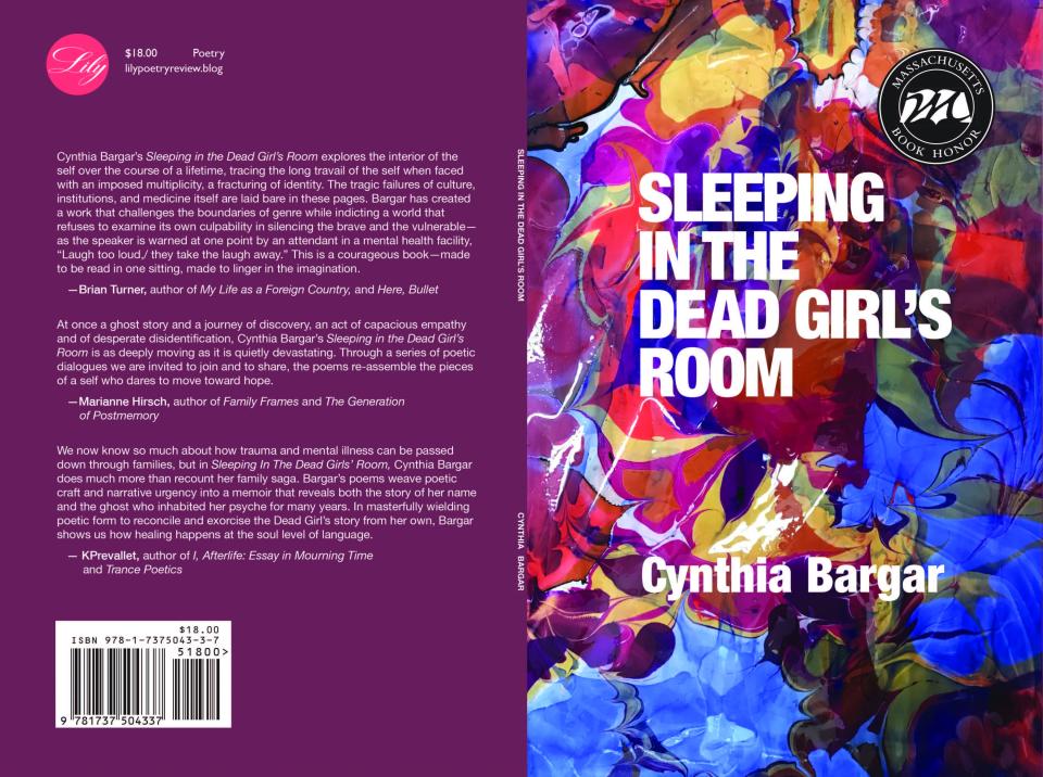 The cover for "Sleeping in the Dead Girl's Room" by Cynthia Bargar.