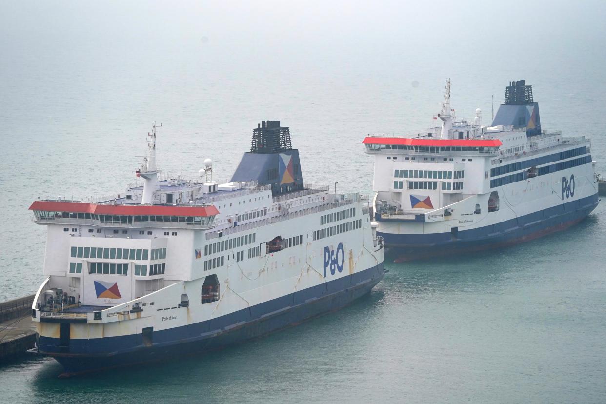 P&O Ferries sacked 800 seafarers without notice on 17 March amid plans to bring in cheaper agency staff. Photo: Gareth Fuller/PA via Getty