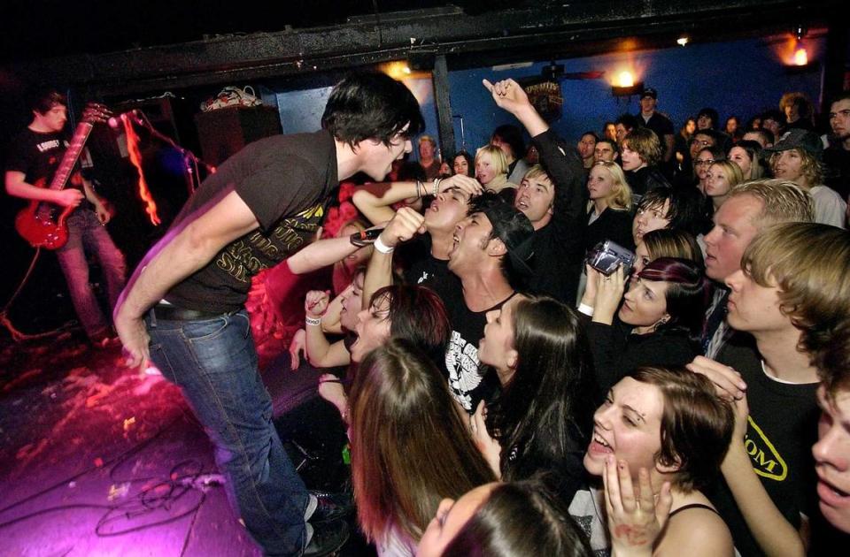 Fans and musicians rock out during the Jammies Battle of the Bands at The Boardwalk in Orangevale in 2004. The Boardwalk, one of the Sacramento areaâs most prominent rock music venues for the past three decades, has closed permanently.