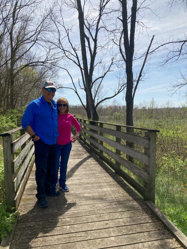 Omar and Kathy Garcia traveled from their home in Miami, Florida, to see the total solar eclipse on April 8, 2024.