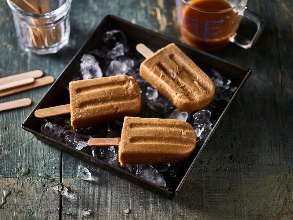 All you need is coffee, double cream and condensed milk to whip up these refreshing lollies (Camp Coffee)