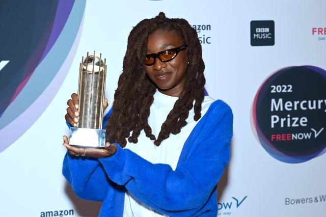 LONDON, ENGLAND - JULY 26: Little Simz attends the Mercury Prize Shortlist Announcement at The Langham Hotel on July 26, 2022 in London, England. (Photo by Dave J Hogan/Getty Images)