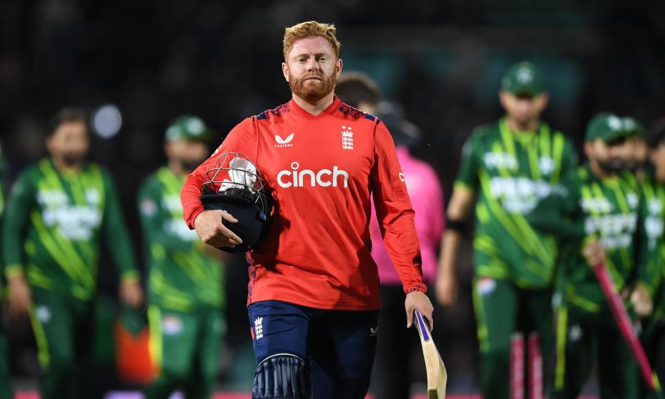 <span>England fancy Jonny Bairstow’s Popeye-like forearms can prove match-winning in the Caribbean.</span><span>Photograph: Philip Brown/Getty Images</span>