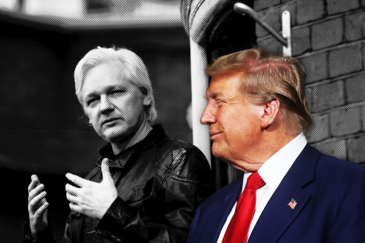 Julian Assange and Donald Trump Photo illustration by Salon/Getty Images