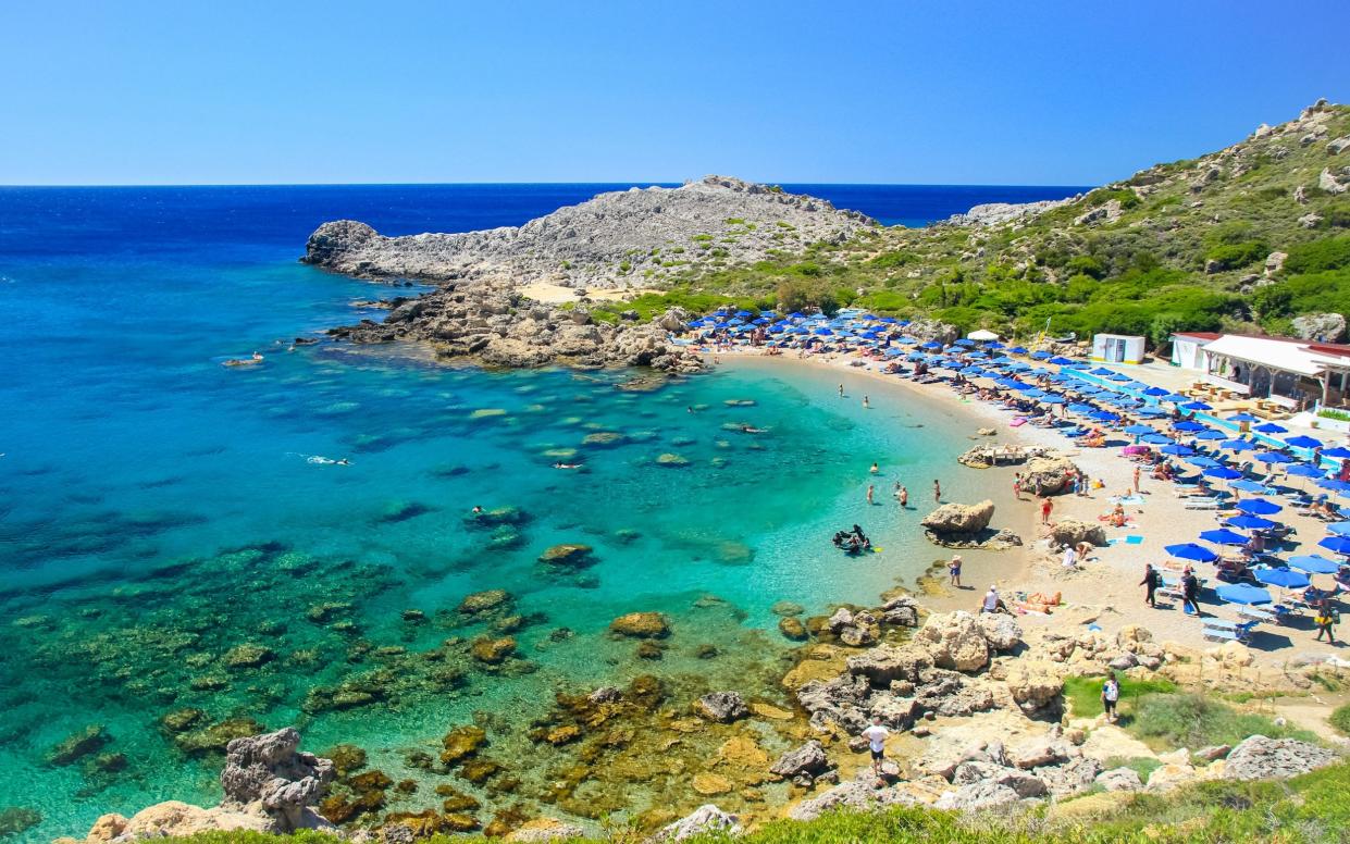 Ladiko beach near Anthony Quinn Bay, Rhodes