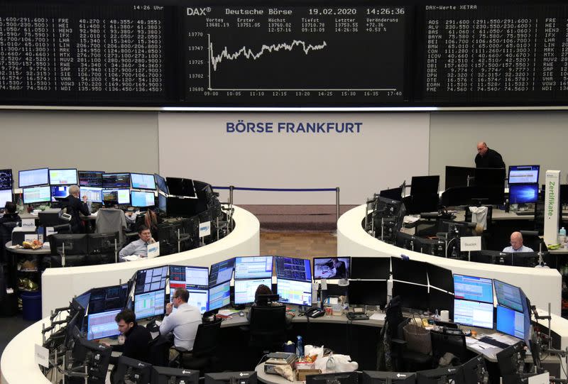 The German share price index DAX graph is pictured at the stock exchange in Frankfurt