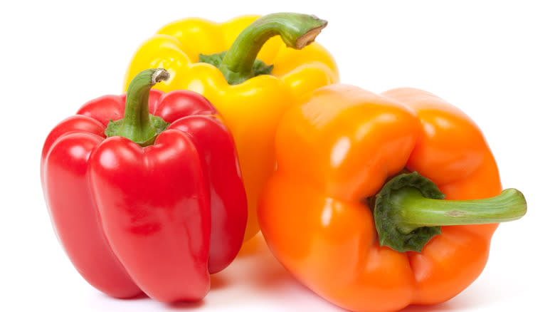 Red, yellow, orange bell peppers