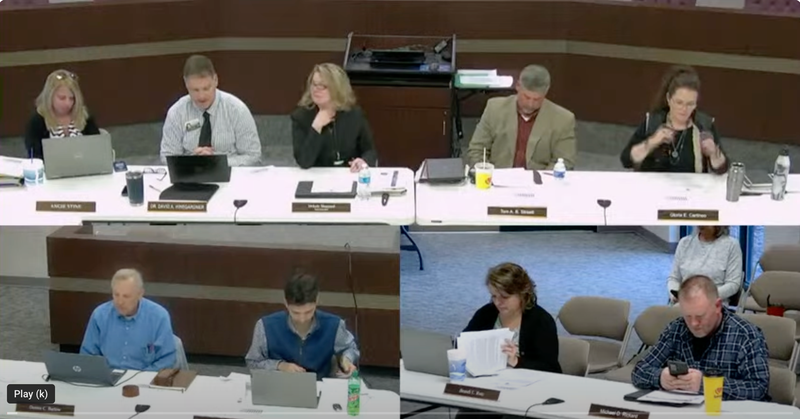 During the school board’s April 22 session, posted on YouTube, board members criticized the how the schools were renamed in 2020 as rushed and without public input. - Screenshot: Shenandoah County Public Schools/YouTube (<a class="link " href="https://www.youtube.com/watch?v=3IpaUUgb_Ds" rel="nofollow noopener" target="_blank" data-ylk="slk:Other;elm:context_link;itc:0;sec:content-canvas">Other</a>)