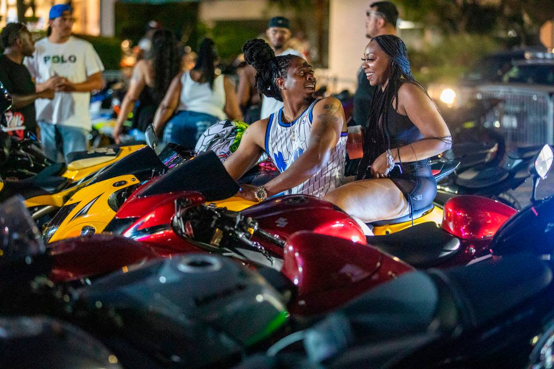 Atlantic Beach Bikefest’s return to the Myrtle Beach area combined with the holiday weekend tourists resulted in a packed Ocean Boulevard in Myrtle Beach on Saturday night of Memorial Day weekend 2022.May 28, 2022.