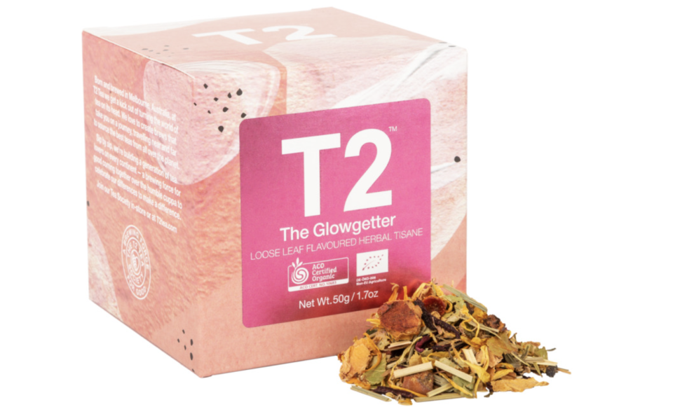 T2 The Glowgetter Loose Leaf, 50g. PHOTO: T2 Tea