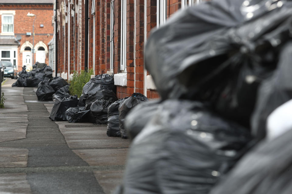 <p>Refuse collectors’ strikes in Birmingham could last until Christmas, unions have warned [Picture: PA] </p>